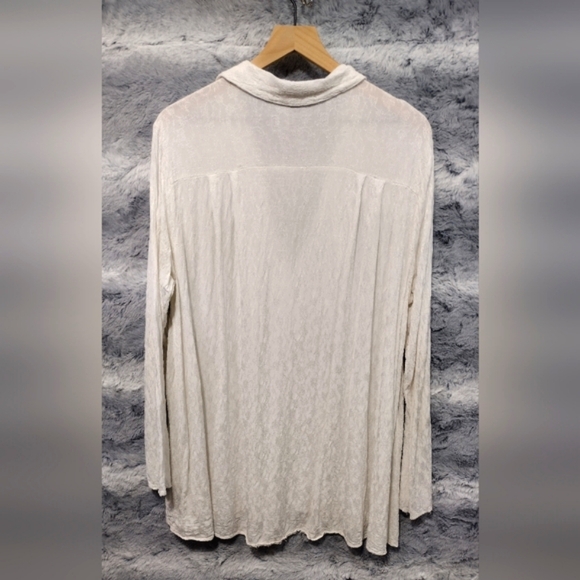 CP Shades Textured Button Shirt Women's M White Casual Comfy Retro Minimalist - Picture 5 of 11